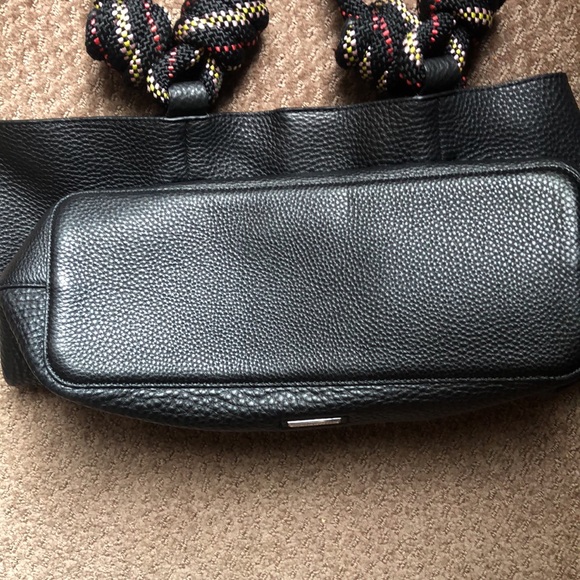 Genuine leather black Rebecca Minkoff tote with rope handles. - Picture 4 of 8